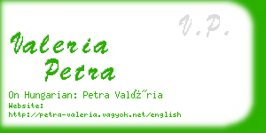 valeria petra business card